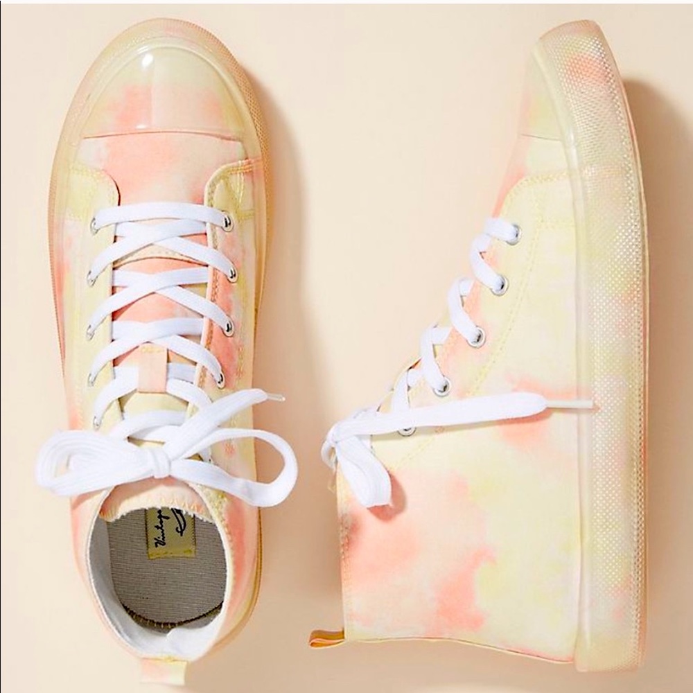 Anthropologie Rewind High Top Tie Dye Sneakers